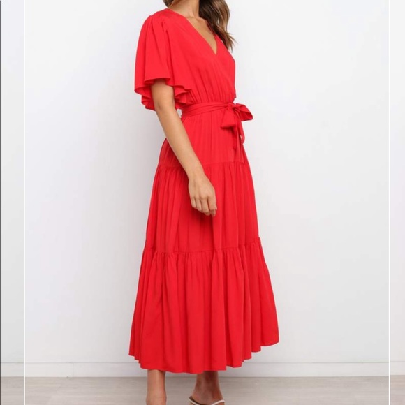 Red Midi Dress - Picture 4 of 5